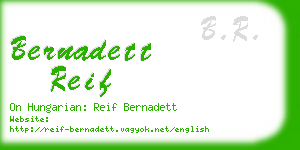bernadett reif business card